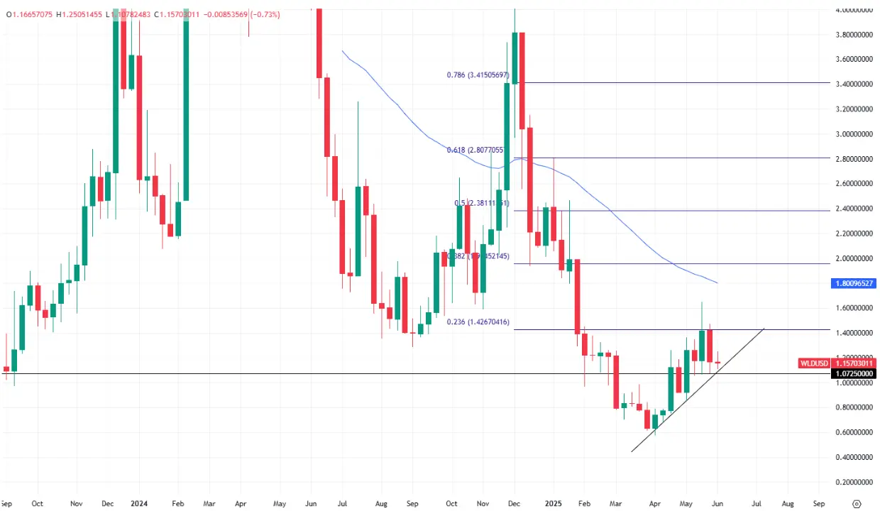 hero image for Worldcoin's  Price 2025